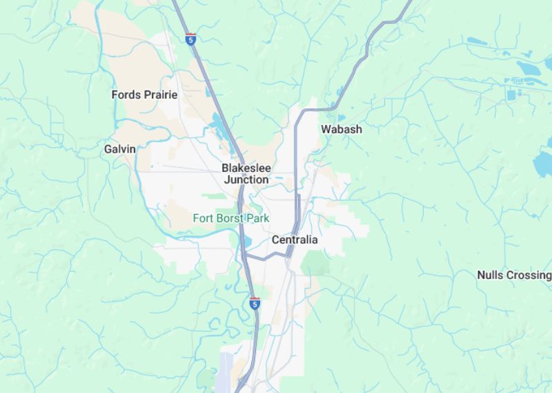 Centralia, WA map