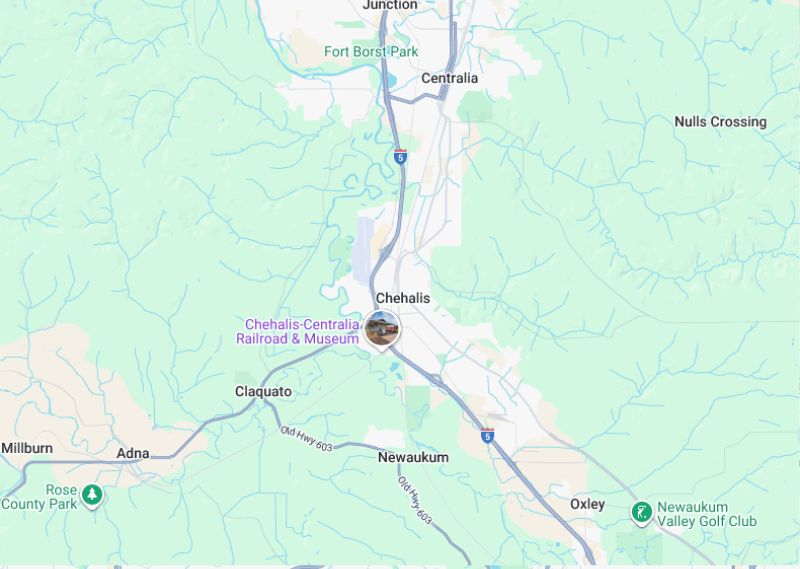 Chehalis, WA map