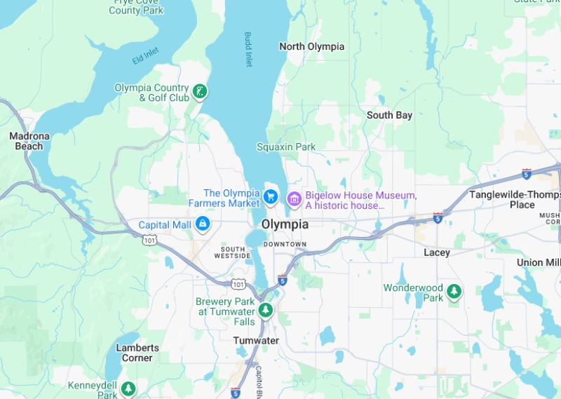 Olympia, WA map