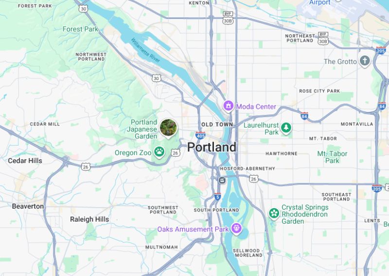 Portland, OR map