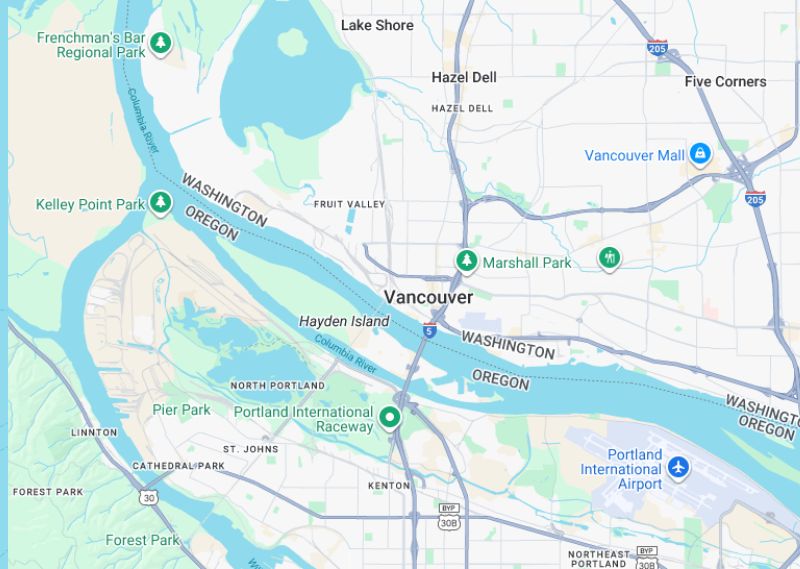 Vancouver, WA map